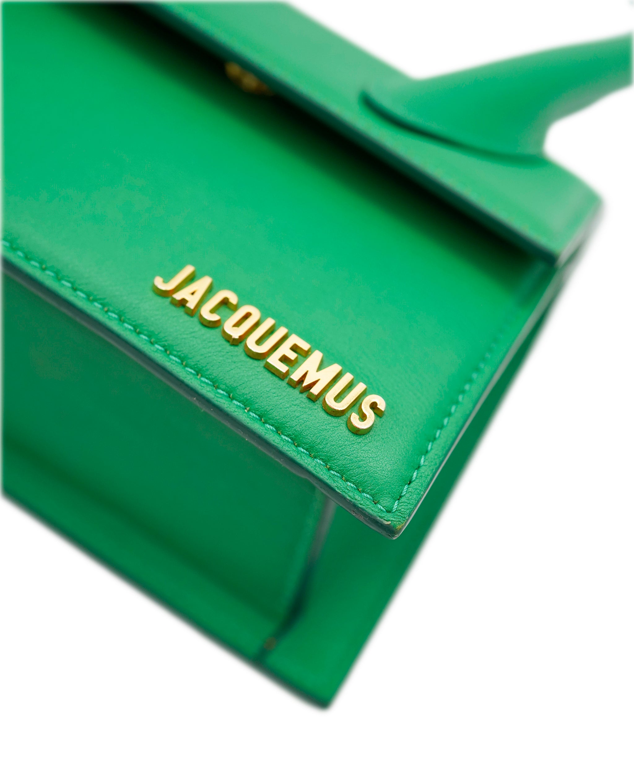 Jacquemus Le Chiquito Medium Green leather top handle bag ALC1863