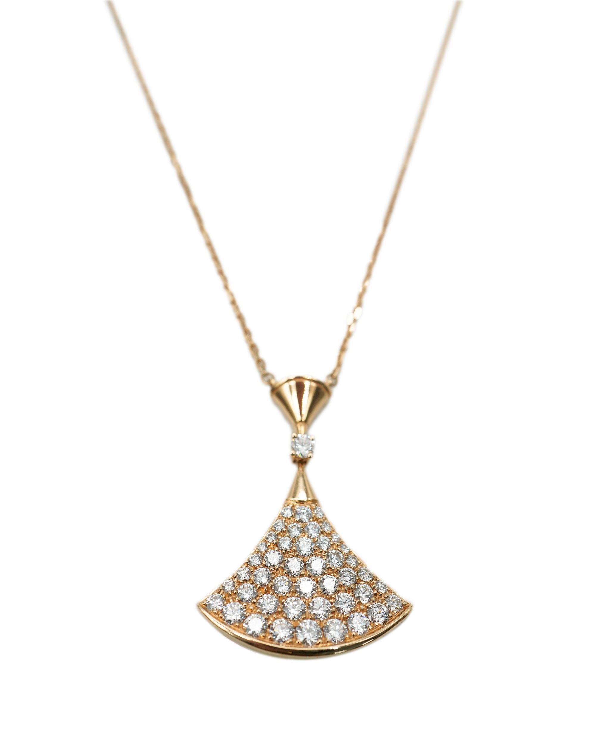 Bulgari Diva Dream Diamond Large Rose Gold Pendant Necklace ALC1870