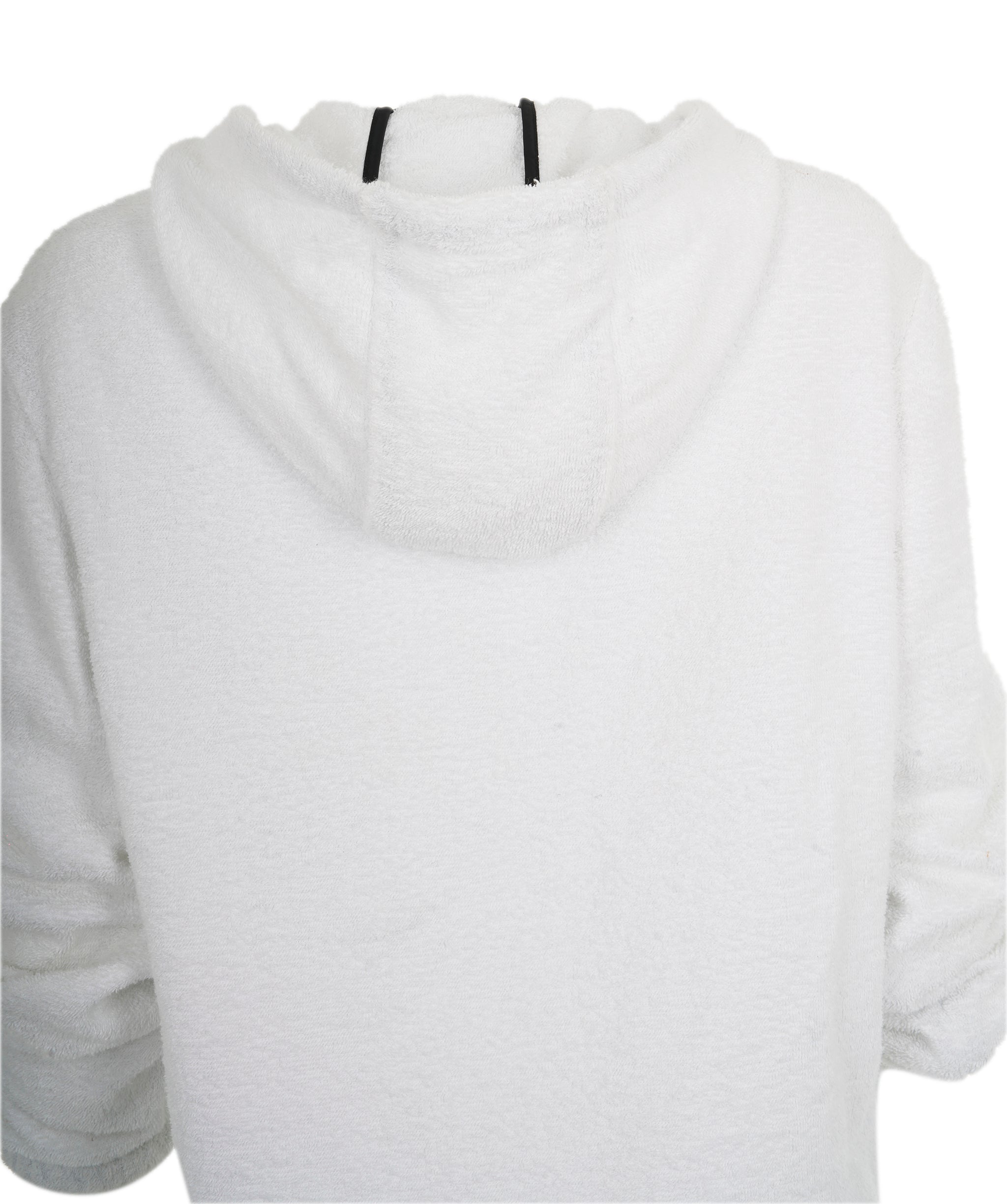 Prada White Towelling Zip Hoodie Jacket With Logo 40 ALC1886