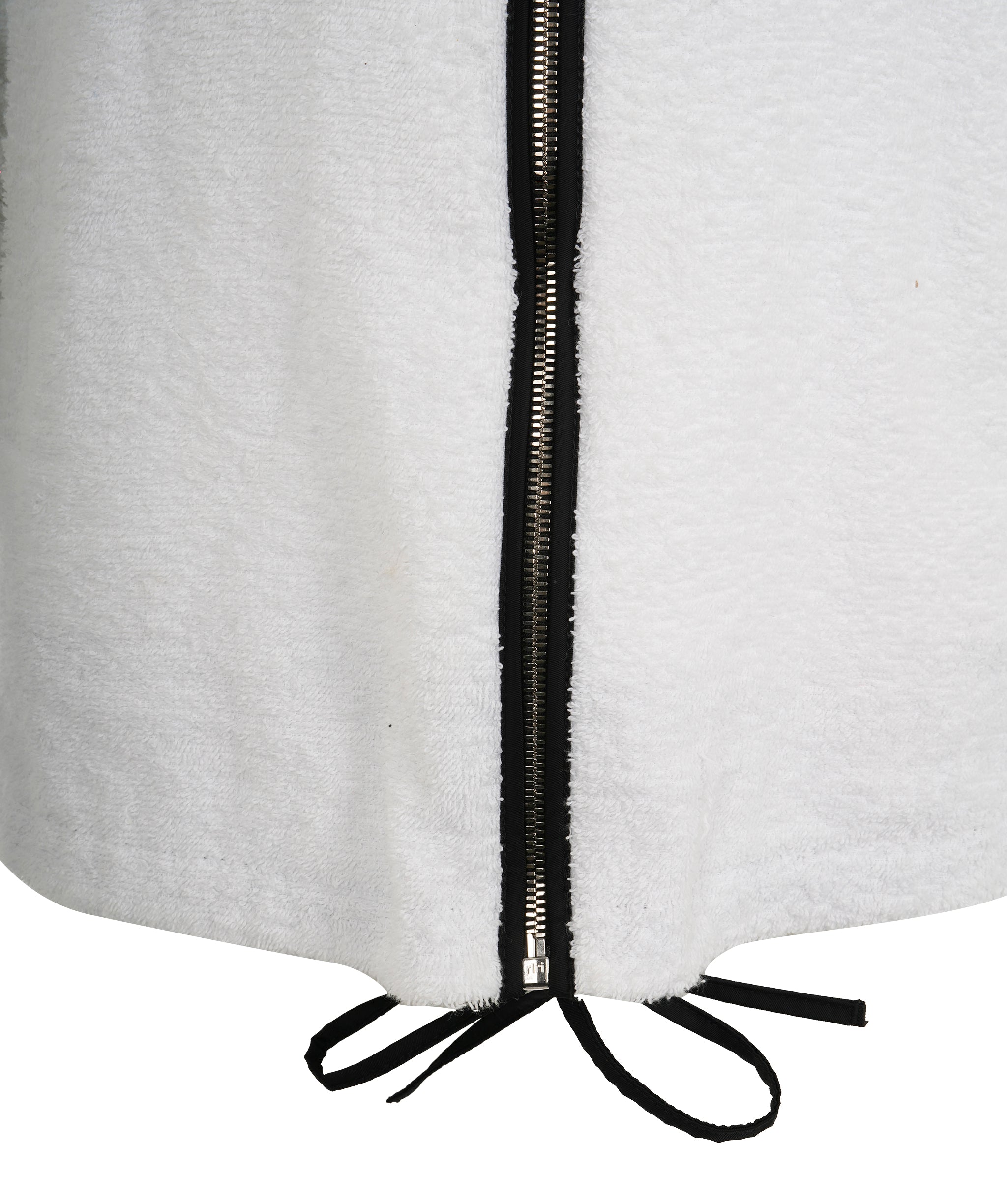 Prada White Towelling Zip Hoodie Jacket With Logo 40 ALC1886