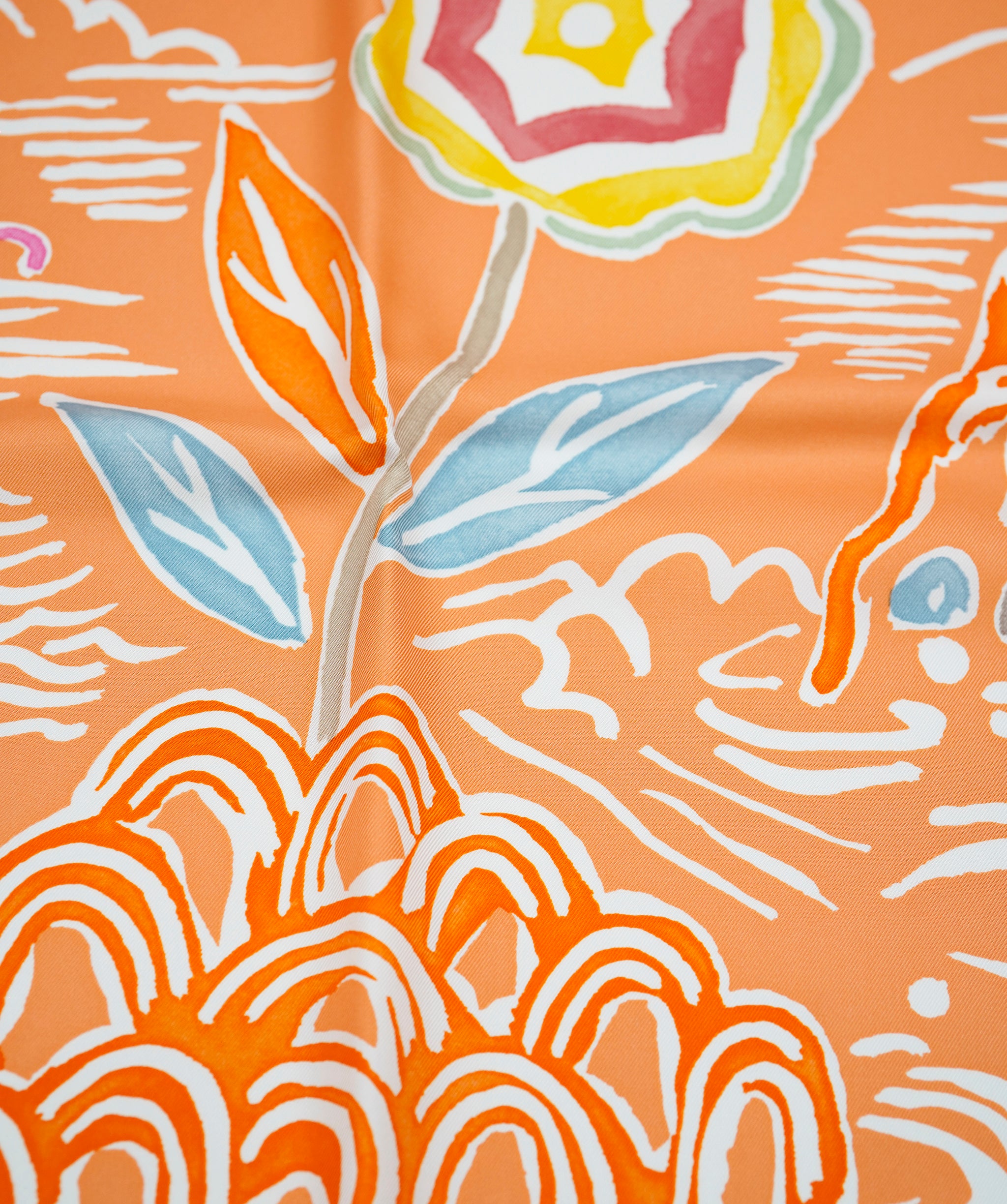 Hermes Scarf 90x90 Orange REC1727