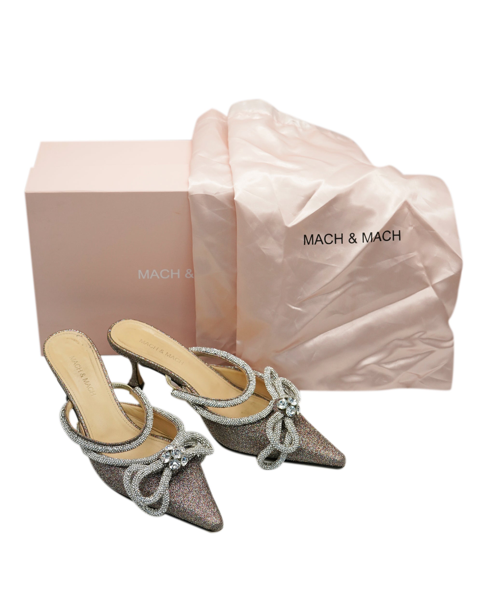 Mach & Mach Multicolour Glitter Bow Mules EU 38 ALC1890