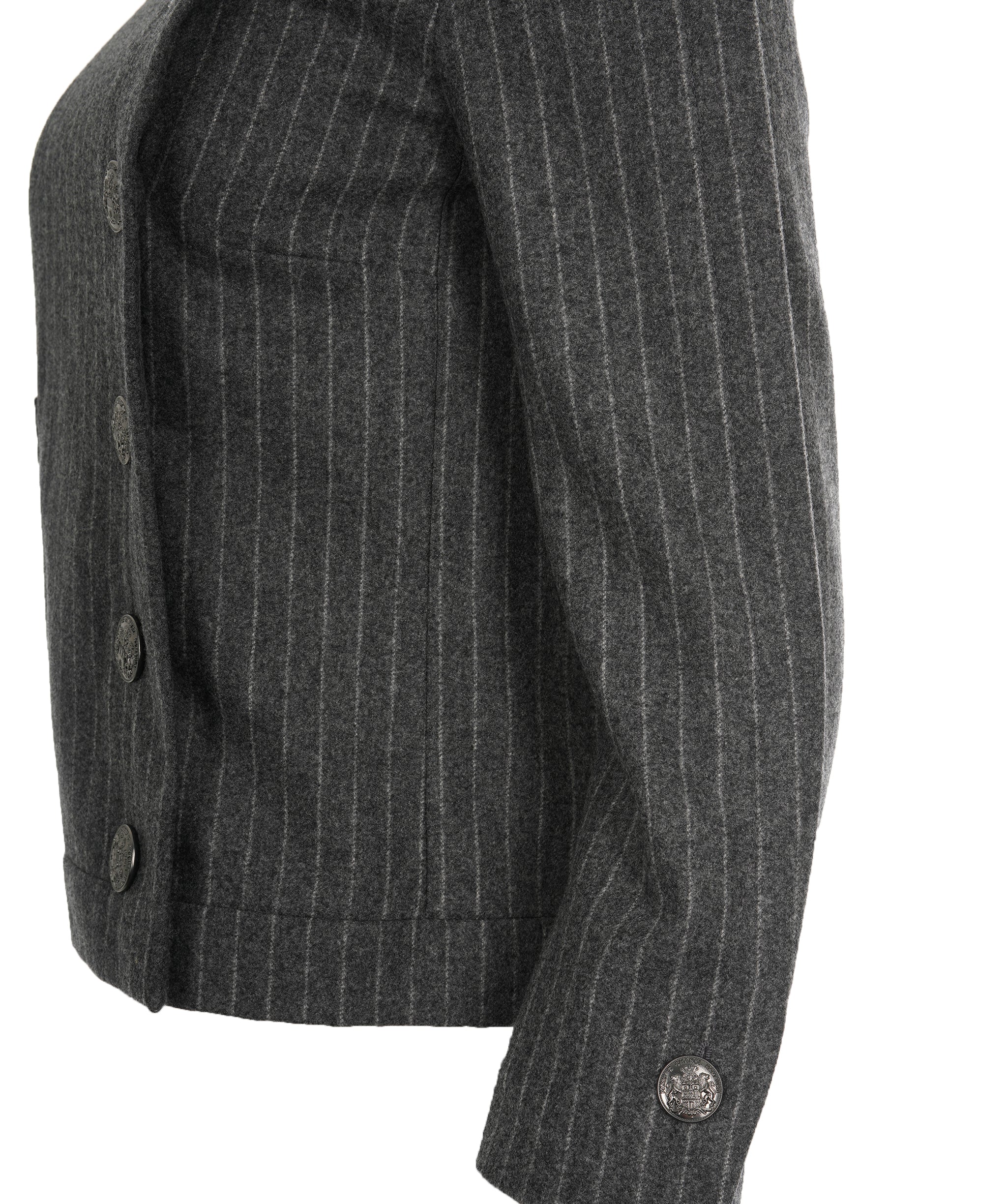 Chanel grey & white pinstripe jacket - AJC0761