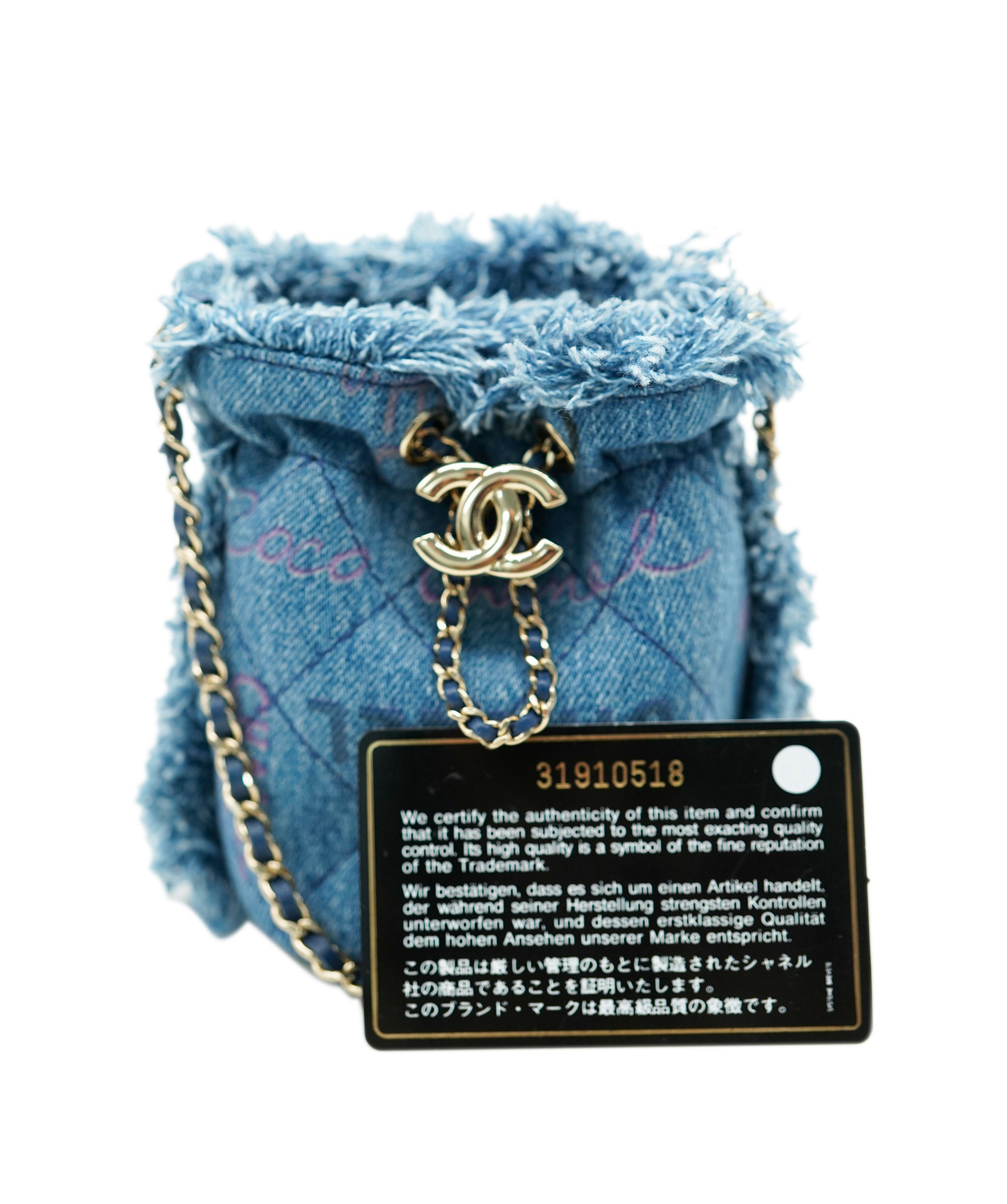 Chanel Bucket Micro Denim Crossbody  ALL0730