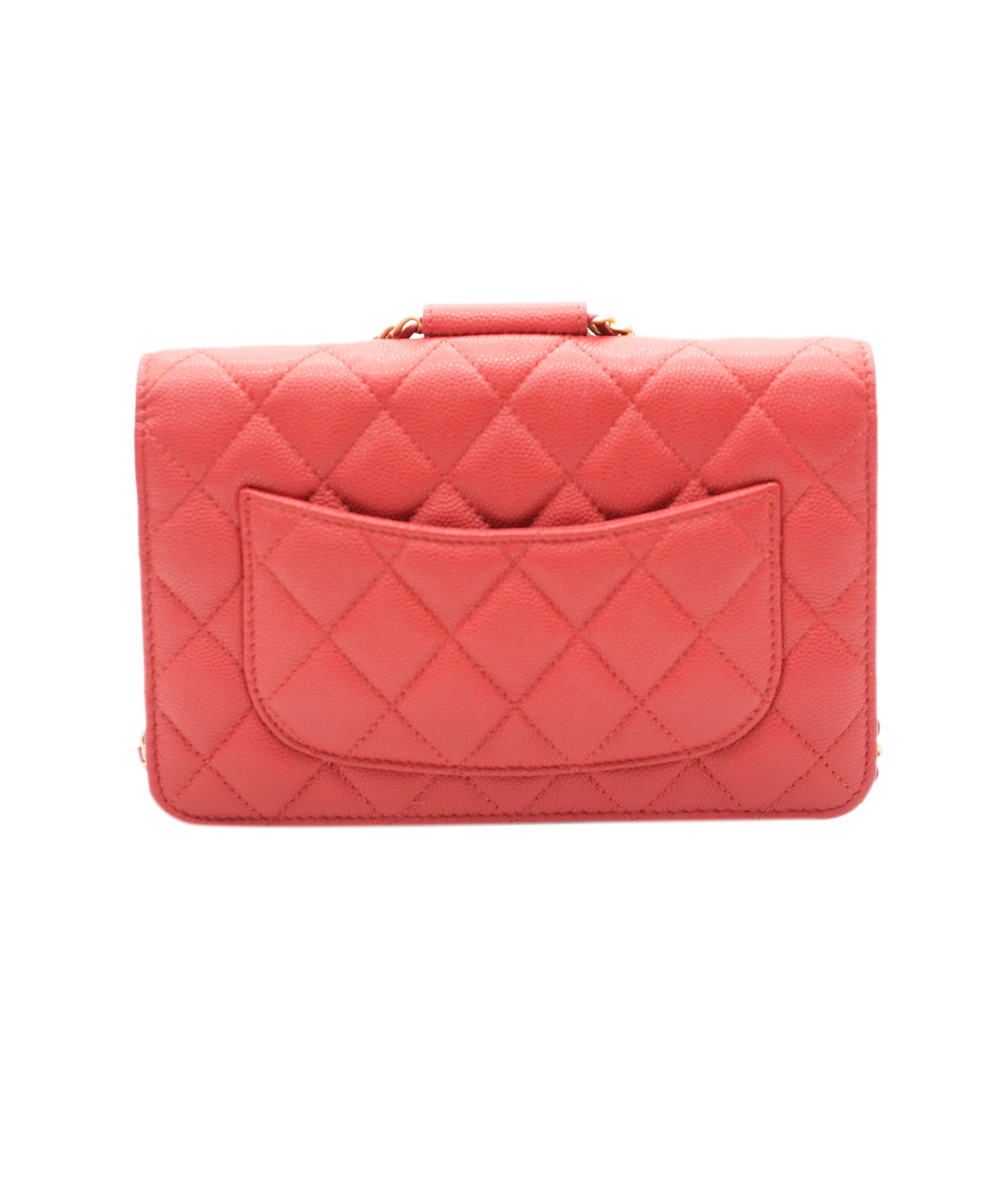 Chanel Red Caviar Top Handle Crossbody Bag  ALC1900