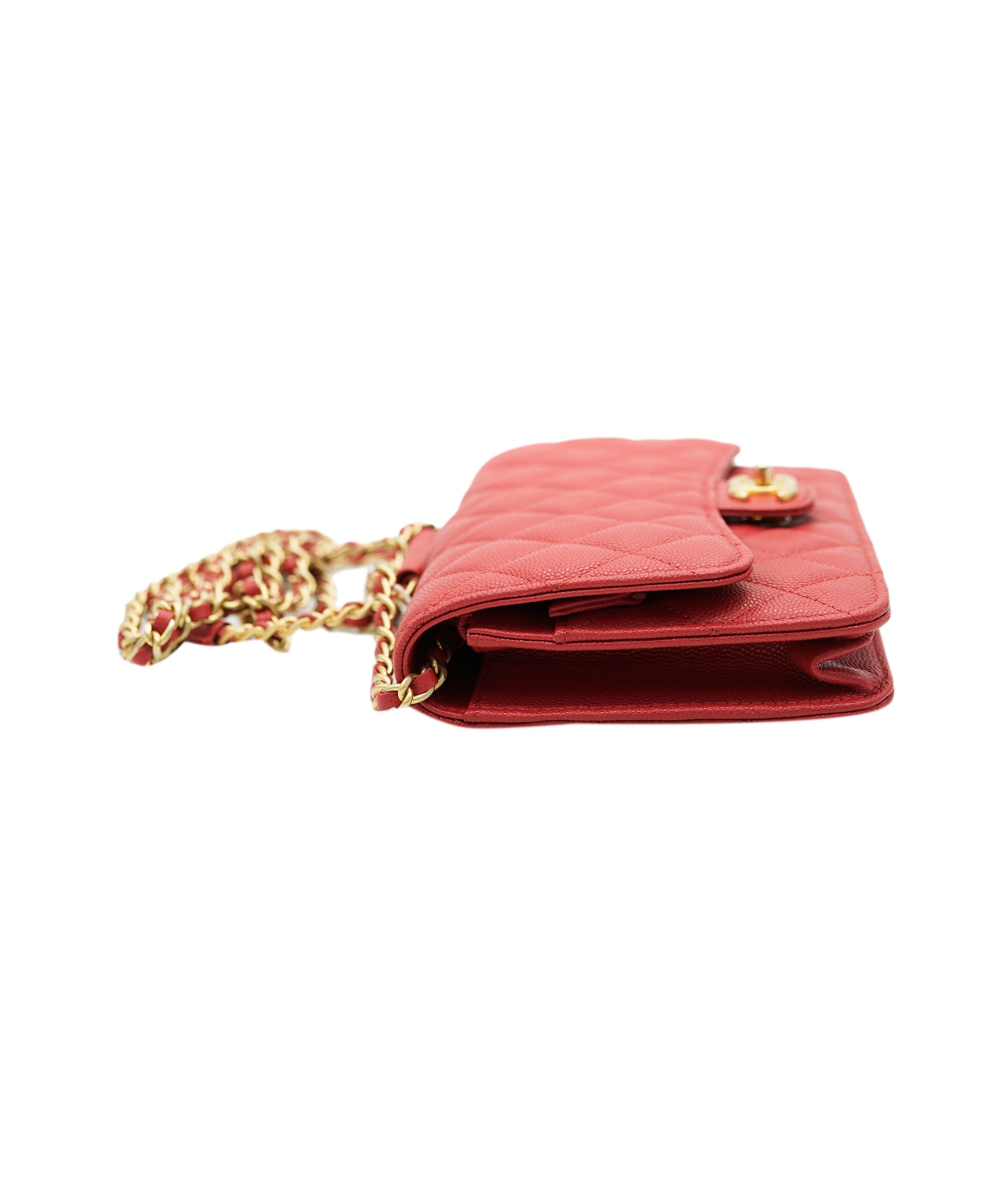 Chanel Red Caviar Top Handle Crossbody Bag  ALC1900