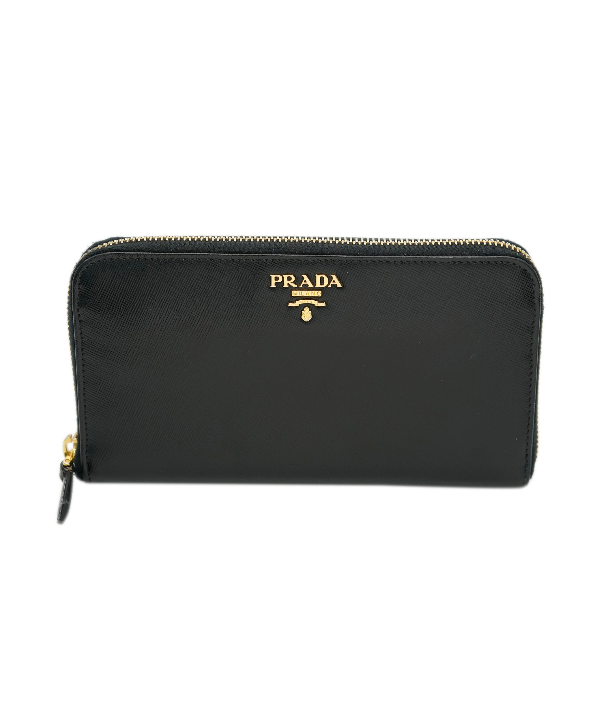 Prada Black Grained Open Wallet ALC1930