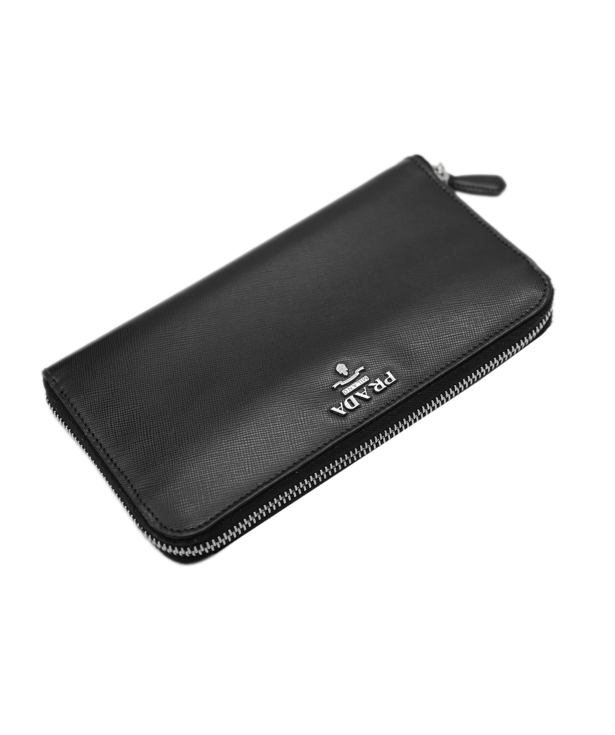 Prada Black Grained Open Wallet ALC1930