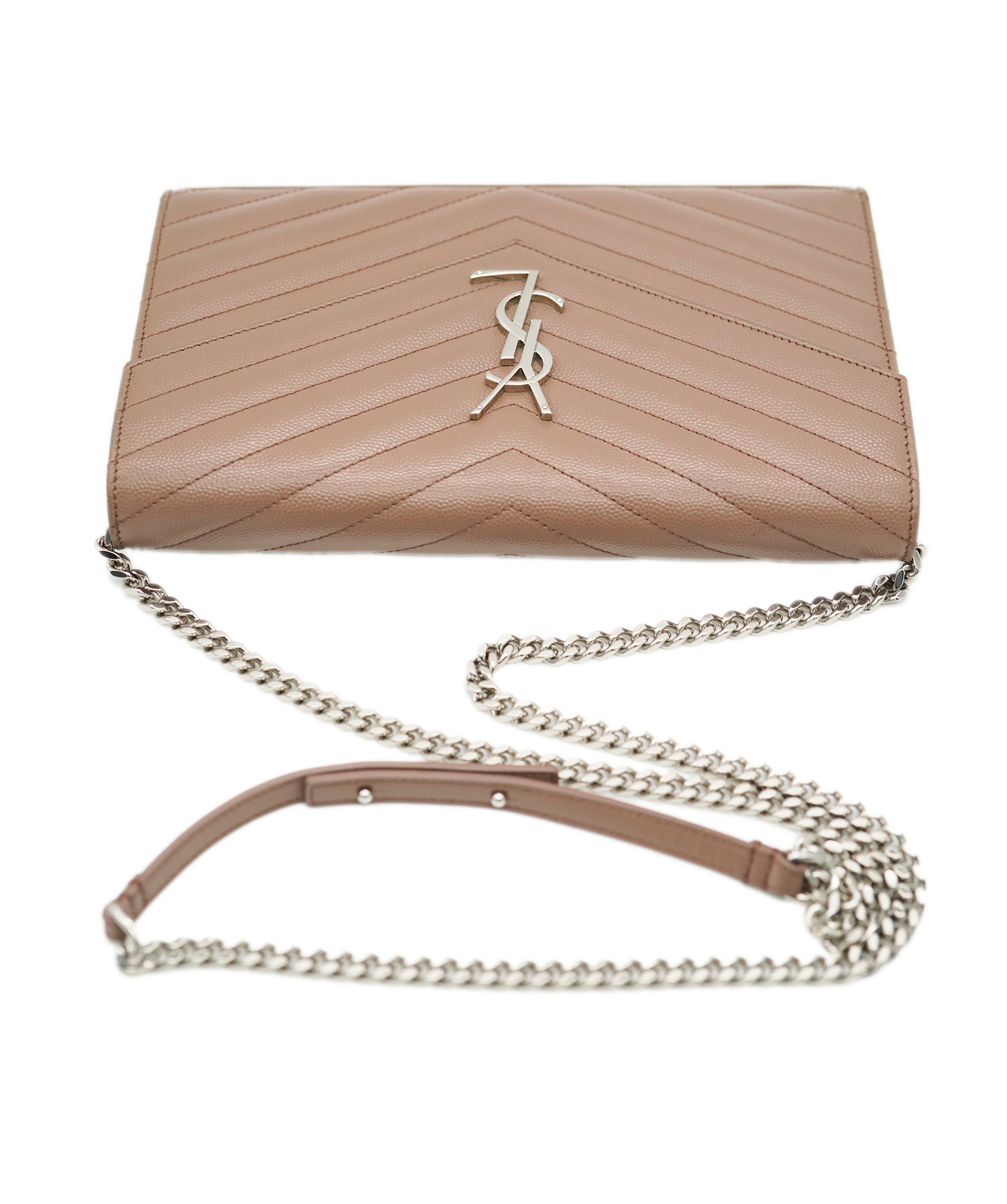 Saint Laurent Chevron Crossbody Beige Bag ALC1923