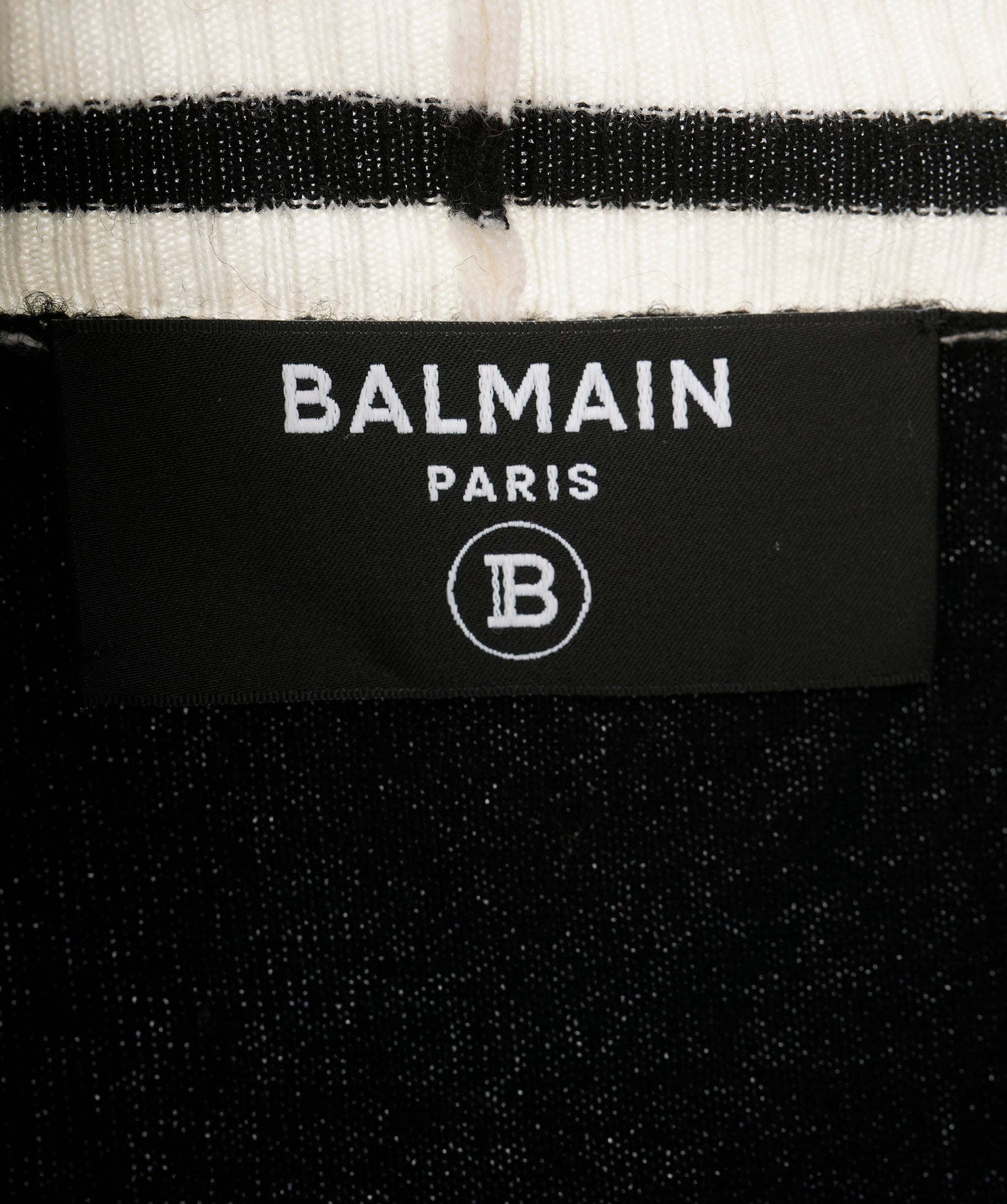 Balmain Black and White Knit Cardigan ALC1918