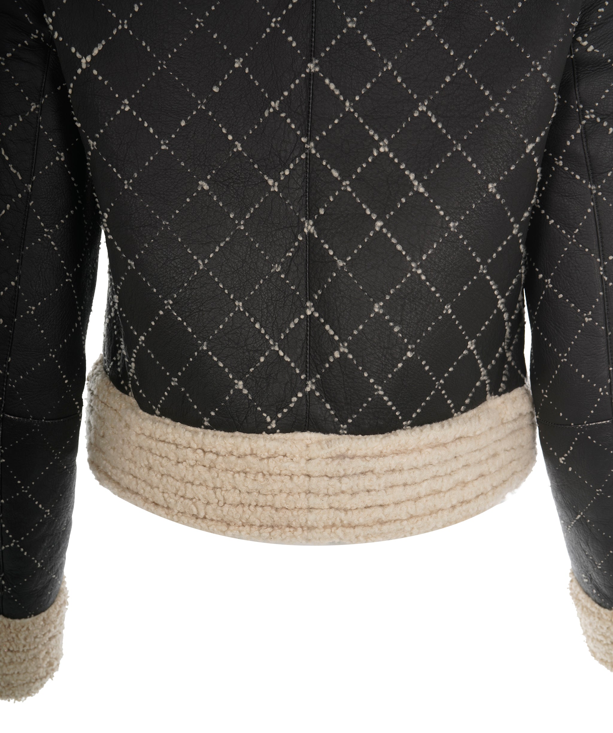 Chanel Sherling Quilted Lambskin Leather Jacket ALC1932