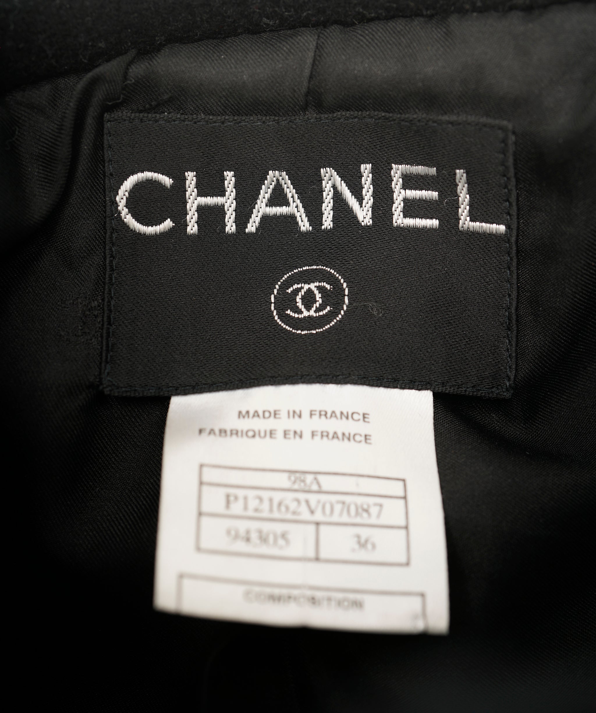 Chanel CC Black Detailed Wool Short Coat ALC1941