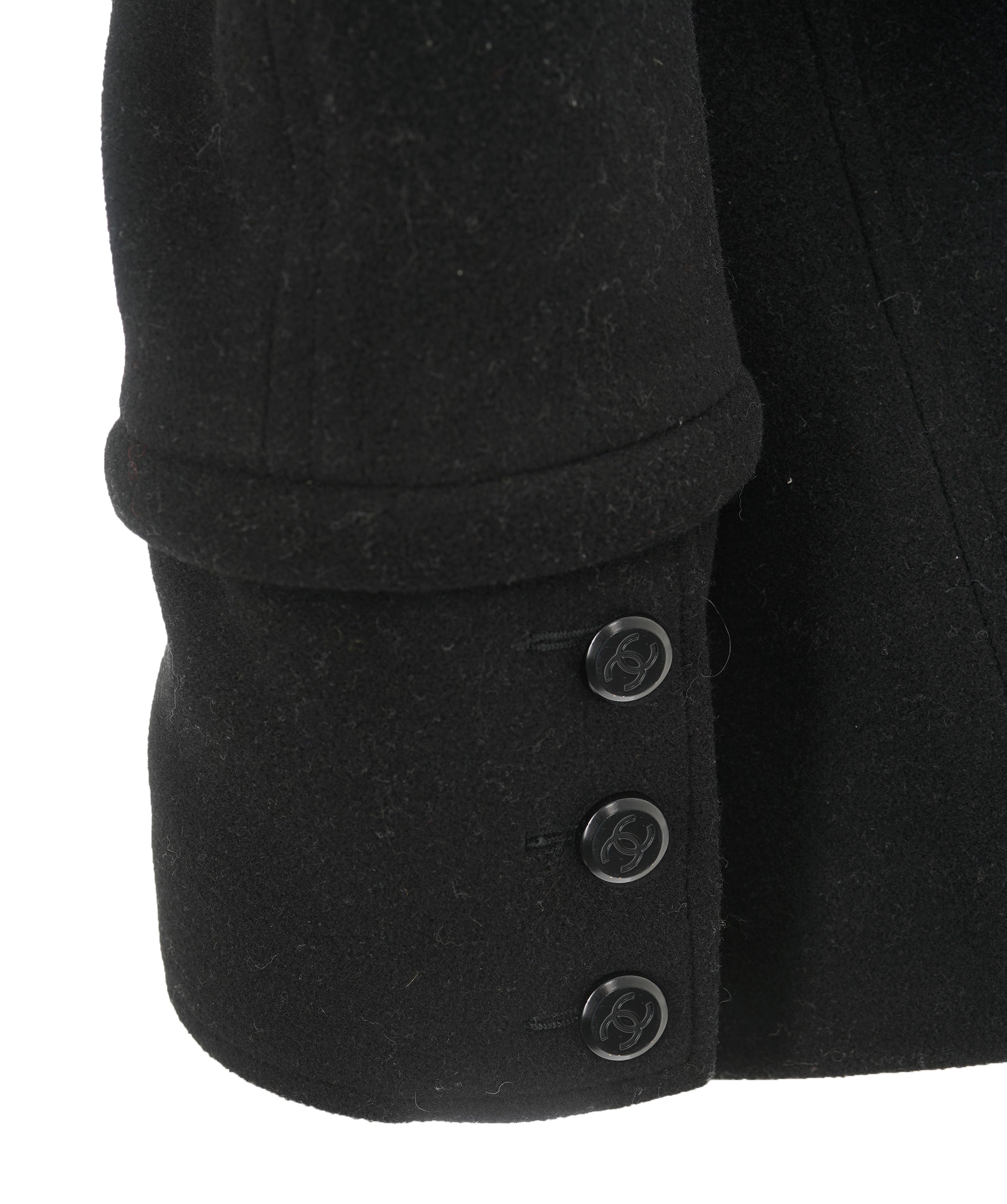 Chanel CC Black Detailed Wool Short Coat ALC1941