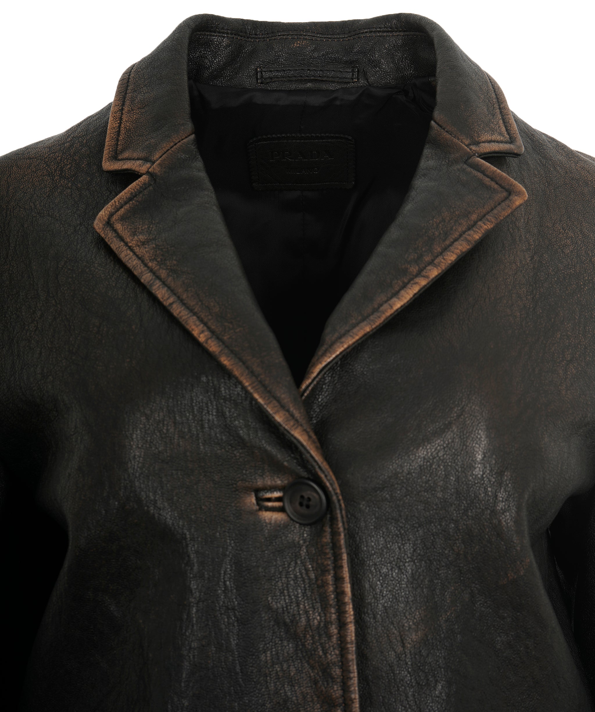 Prada Brown Leather Jacket 38 ALC1938