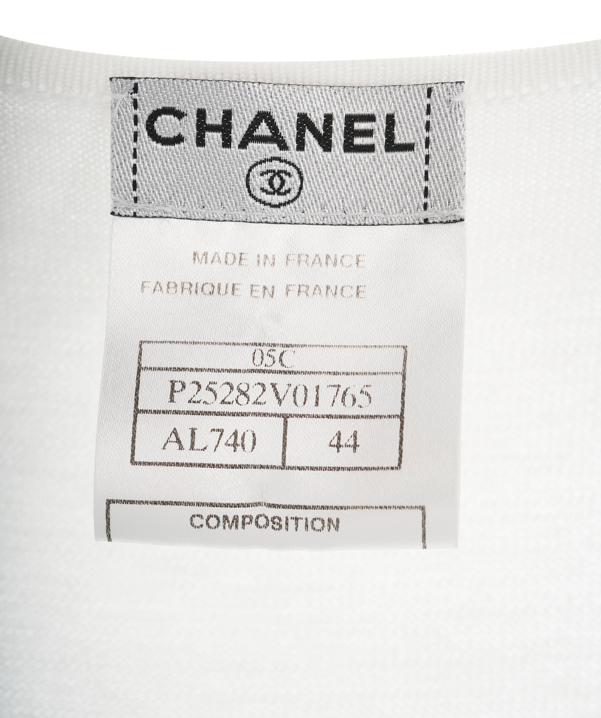 Chanel CC Stitch Knit Top White  DXBS0151