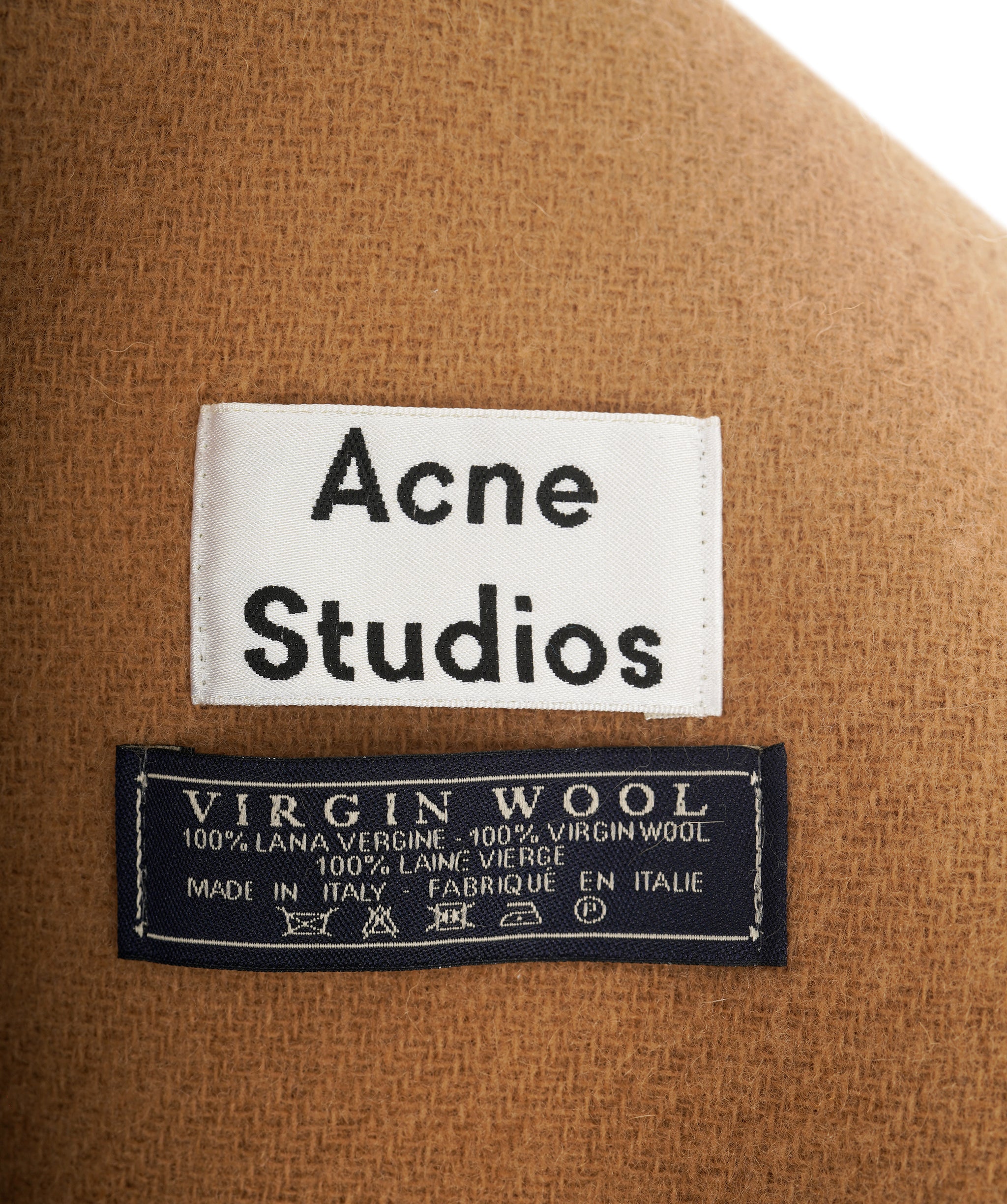 Acne studios 100% virgin wool camel shawl ABL0016