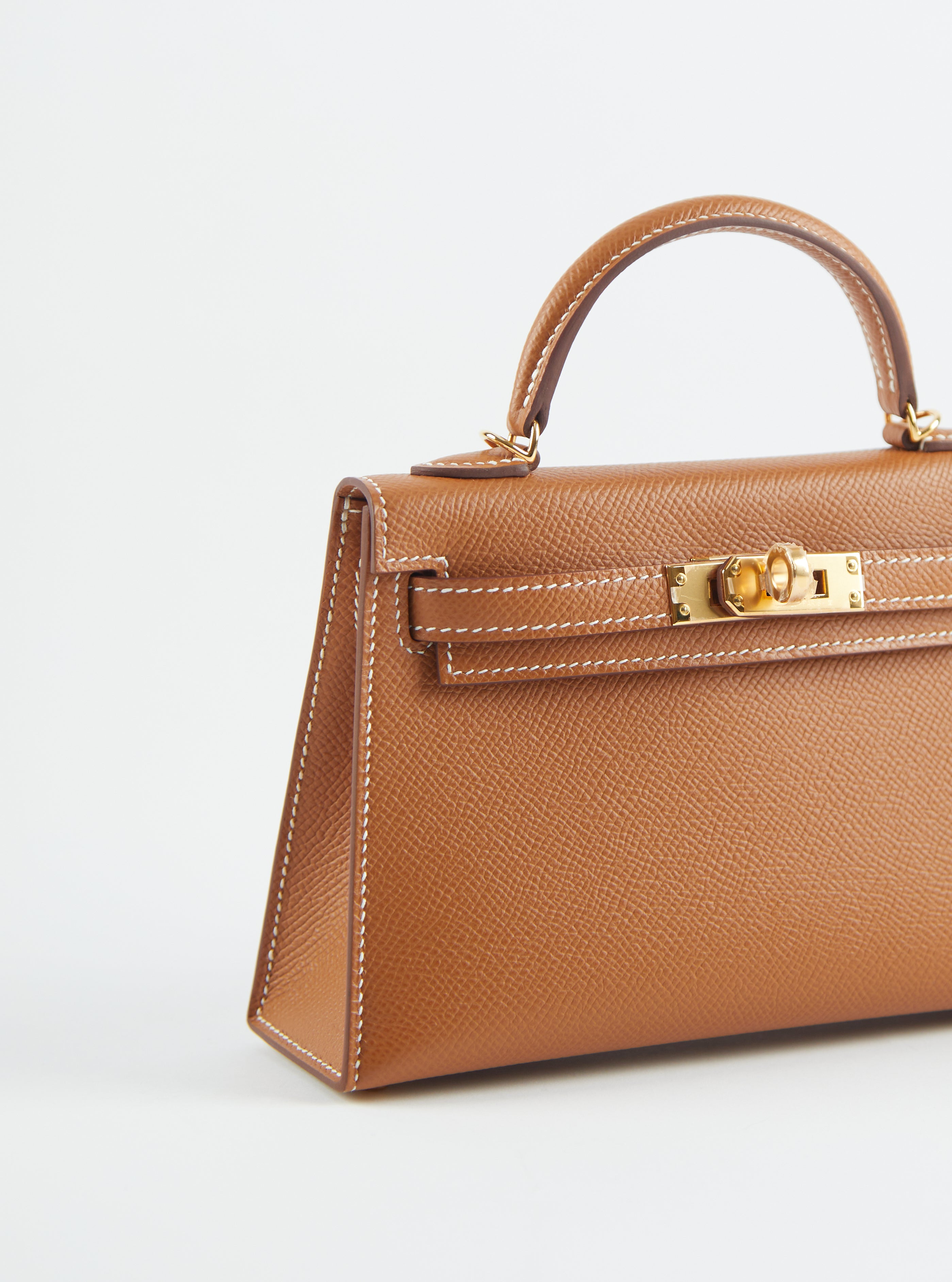 HERMÈS MINI KELLY II 20CM GOLD Epsom Leather with Gold Hardware