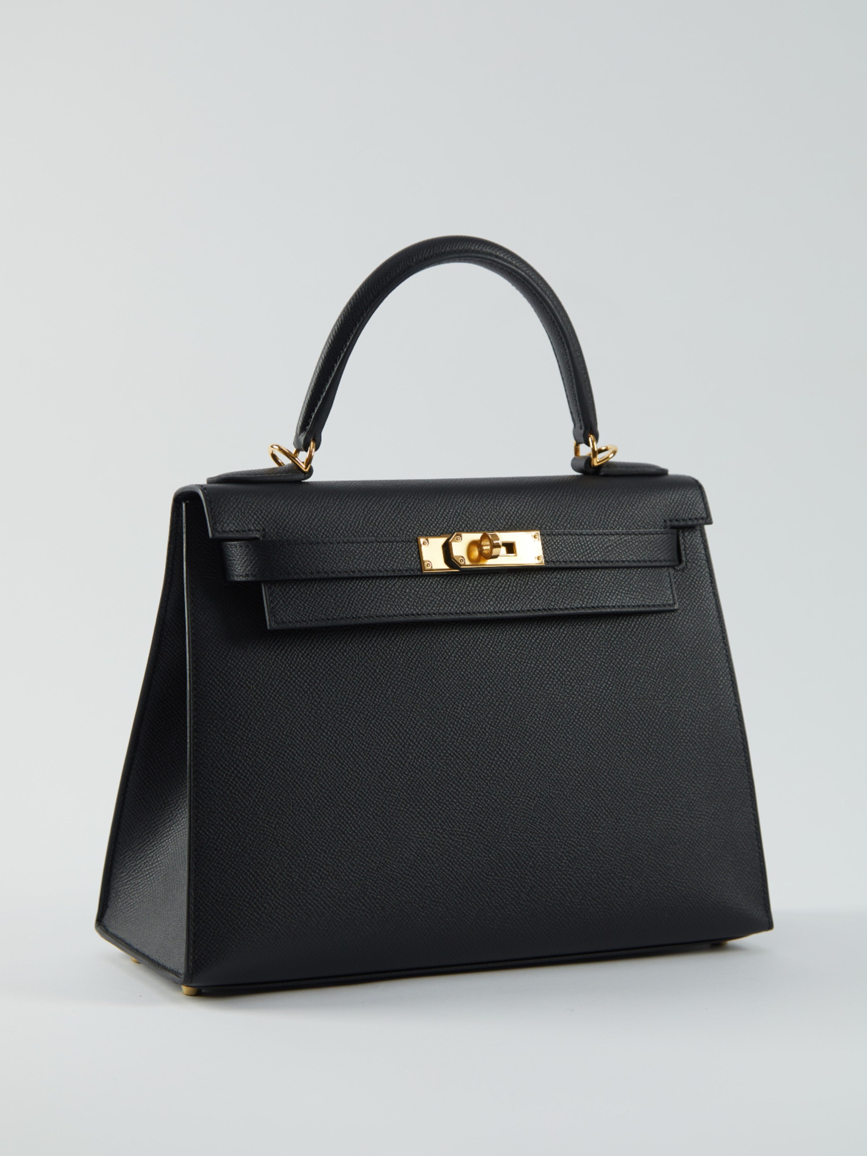 HERMÈS KELLY 28CM BLACK Epsom Leather with Gold Hardware