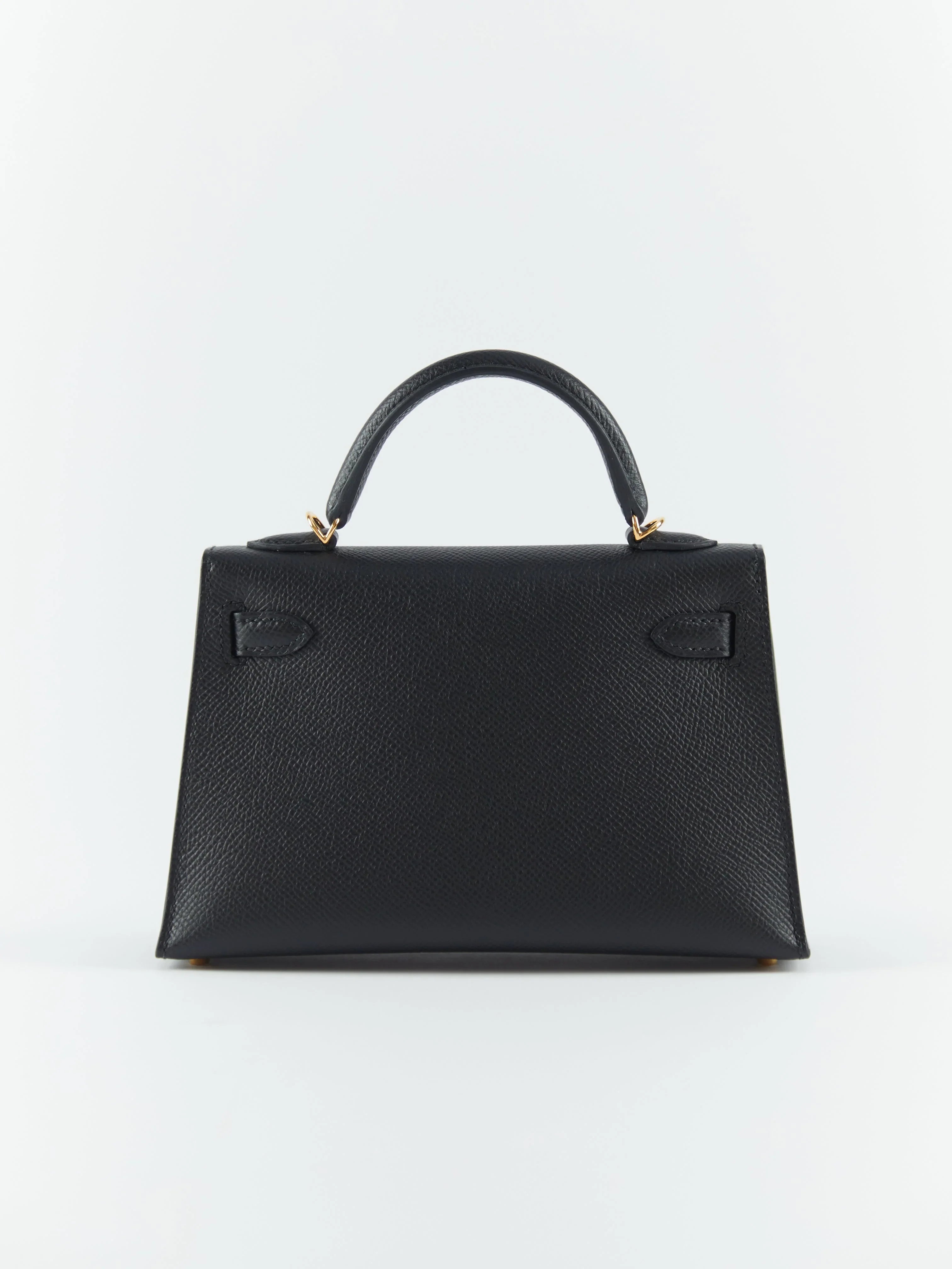 HERMÈS MINI KELLY II 20CM BLACK Epsom Leather with Gold Hardware