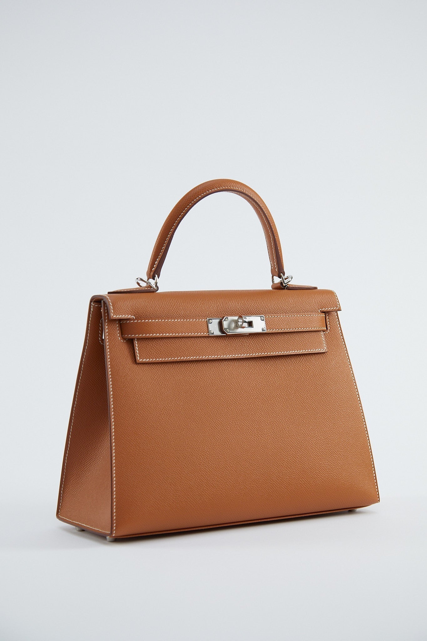 HERMÈS KELLY 28CM SELLIER GOLD Epsom Leather with Palladium Hardware