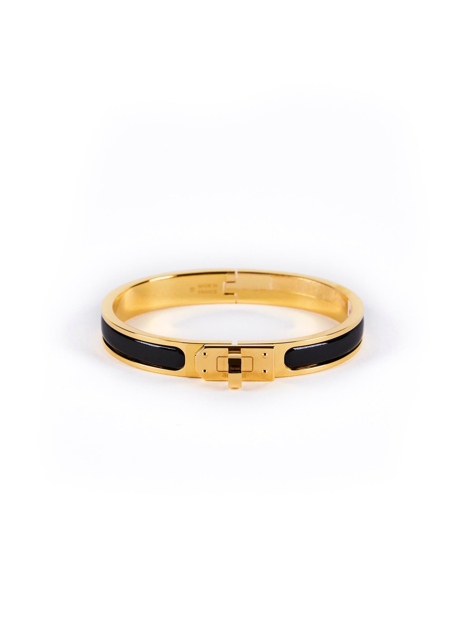 HERMÈS MINI CLIC KELLY BRACELET PM Black & Gold