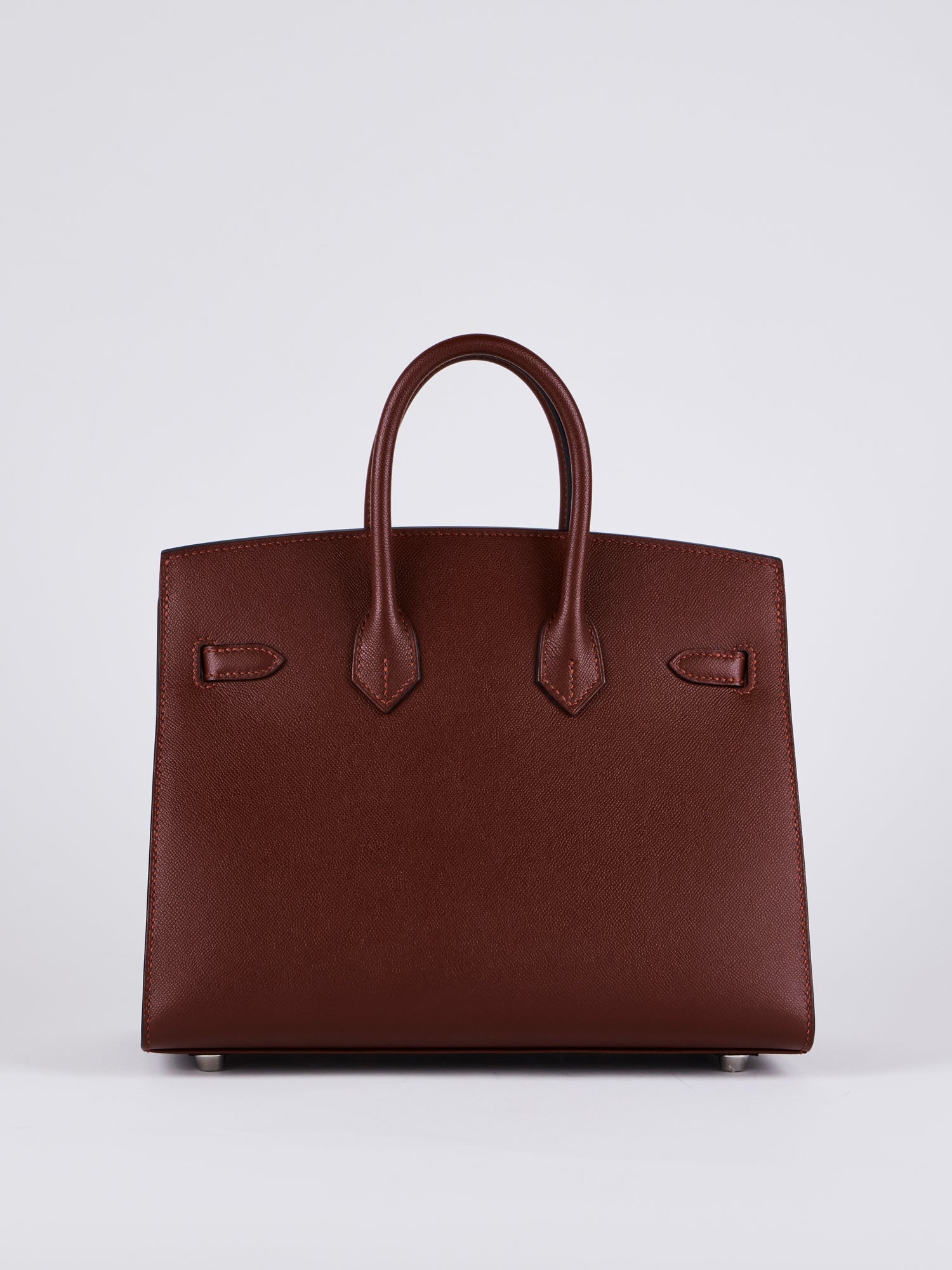 HERMÈS BIRKIN 25CM ROUGE H Madame Leather with Palladium Hardware