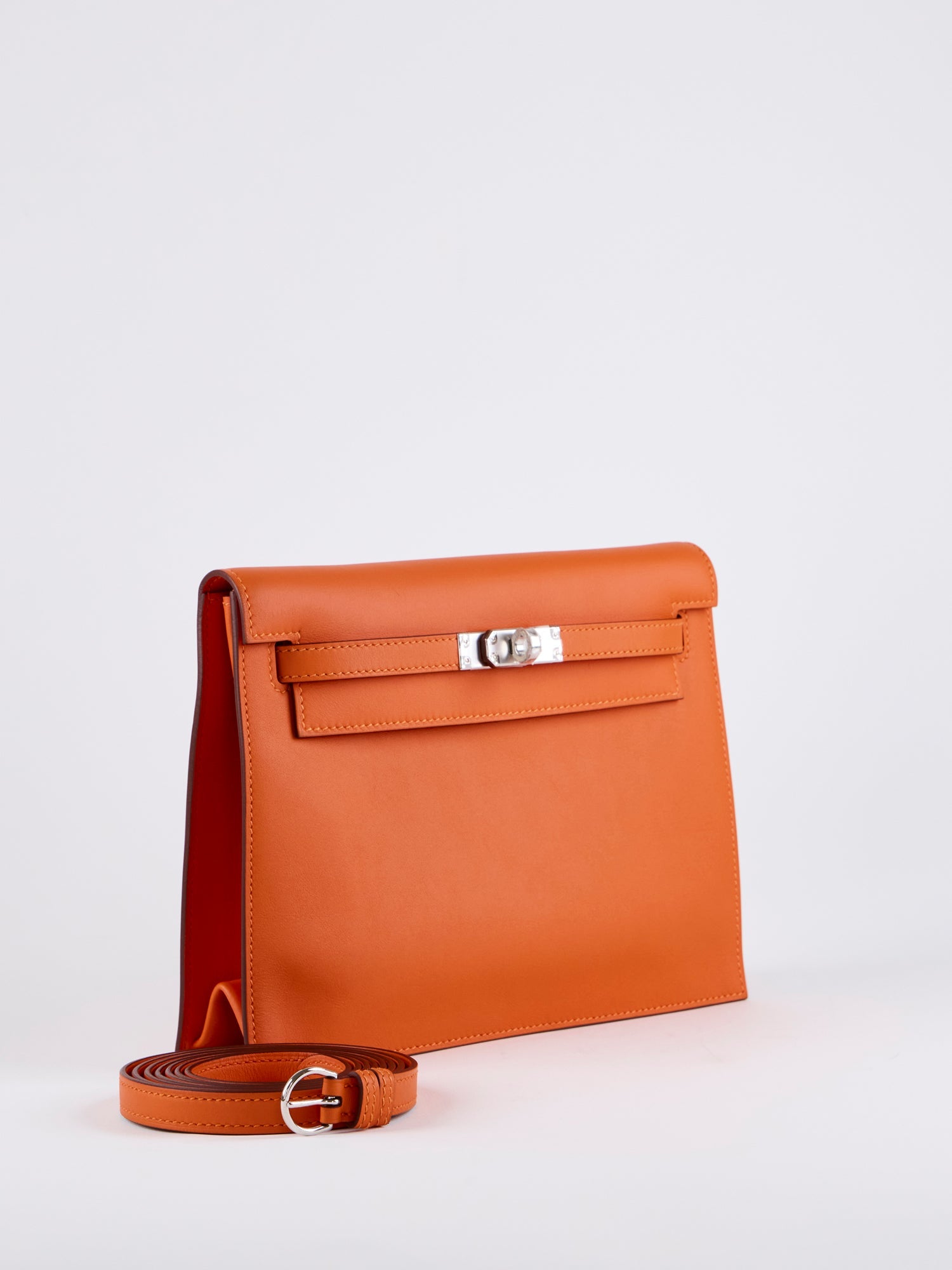 HERMÈS KELLY DANSE ORANGE Swift Leather with Palladium Hardware