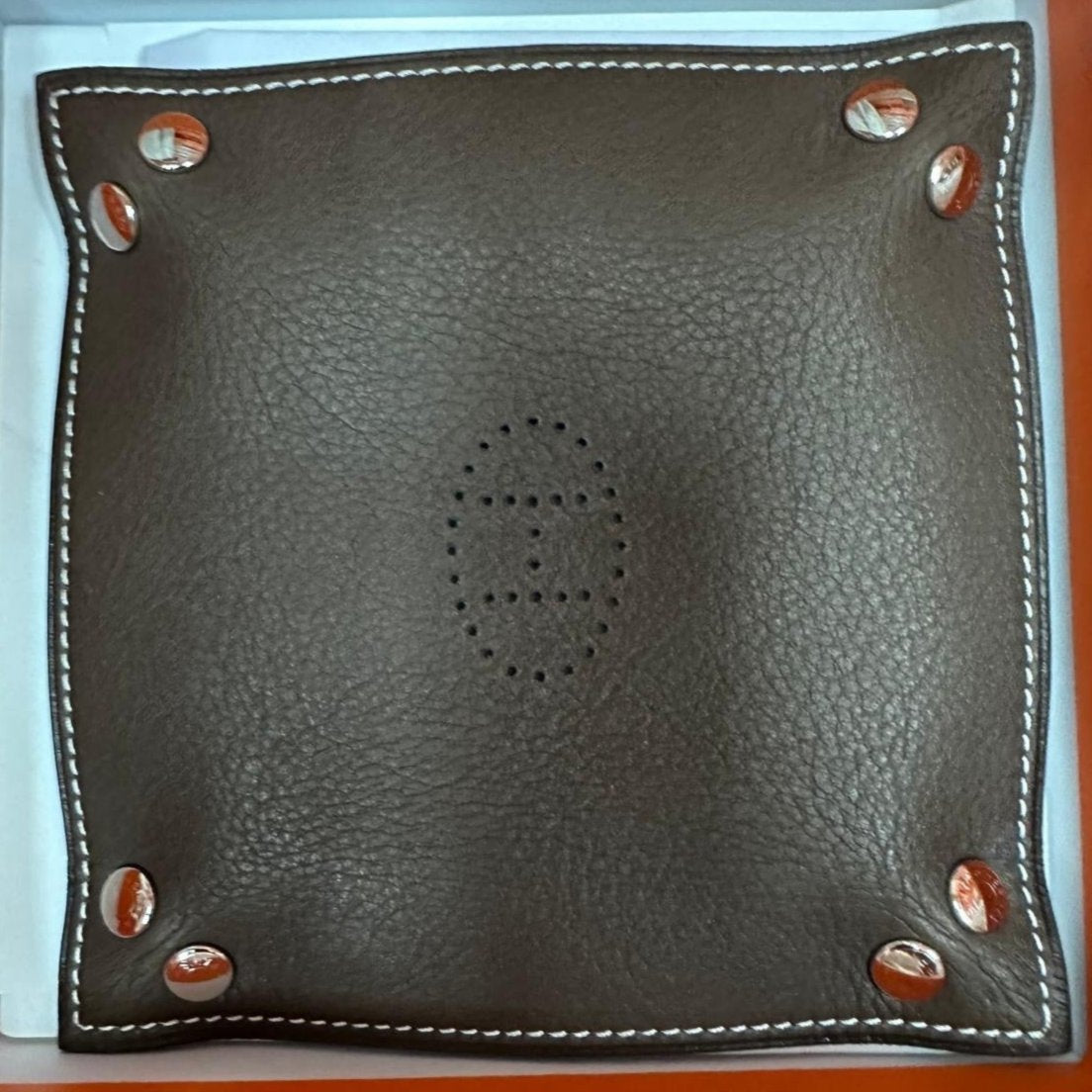 19. Hermes Leather Tray