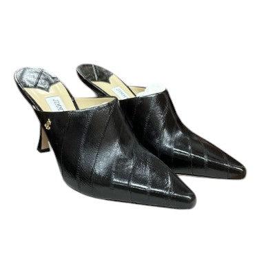 4. Jimmy Choo Black Eel Mules - 38