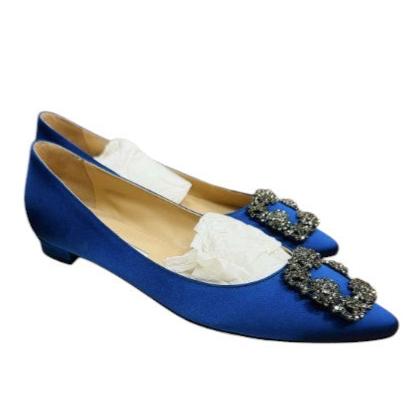 7. Manolo Blahnik Hangisi Cloth Ballet Flats - 38.5