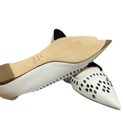 10. Christian Dior Flats In White - 38.5