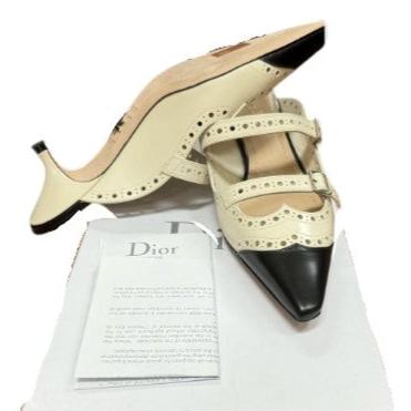 11. Christian Dior Brushed Calfskin Spectadior Black/Off White - 38.5