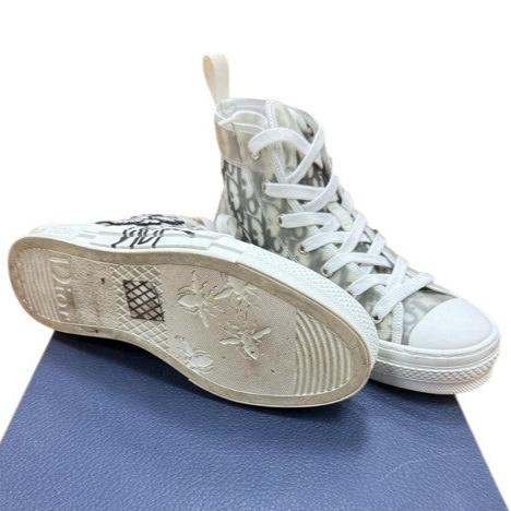 15. Christian Dior High Stussy Patch White Shoes - 39