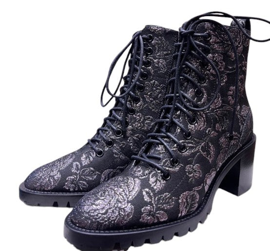 32. Jimmy Choo Cruz Brocade Lace-up Booties - 37