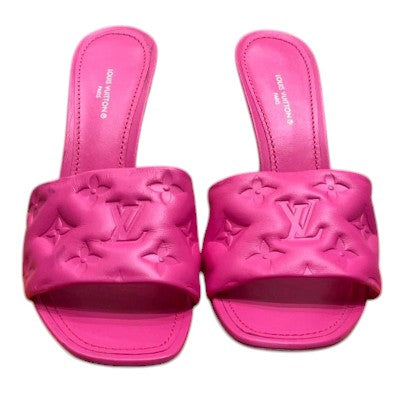 25. Louis Vuitton Pink Leather Mules - 39