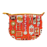 40. Hermes Sursoie To Go Pouch Silk In Red GHW - Full Set