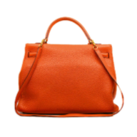 113. Hermes Kelly 35 Togo Leather In Orange GHW P Stamp