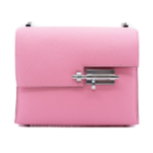 119. Hermes Verrou Mini In Chevre 1Q Rose Confetti Phw Y Stamp Full Set