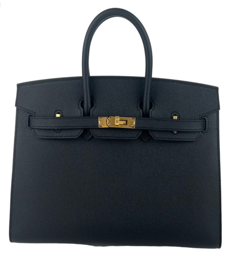 Hermes Birkin 25 Sellier Black Epsom GHW #U SKCB-144974