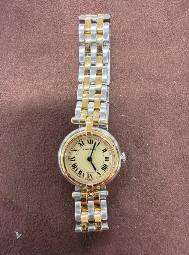 CARTIER panthere vendome Cream Face W25030B6 Stainless Steel & Gold Watch  2300004884940