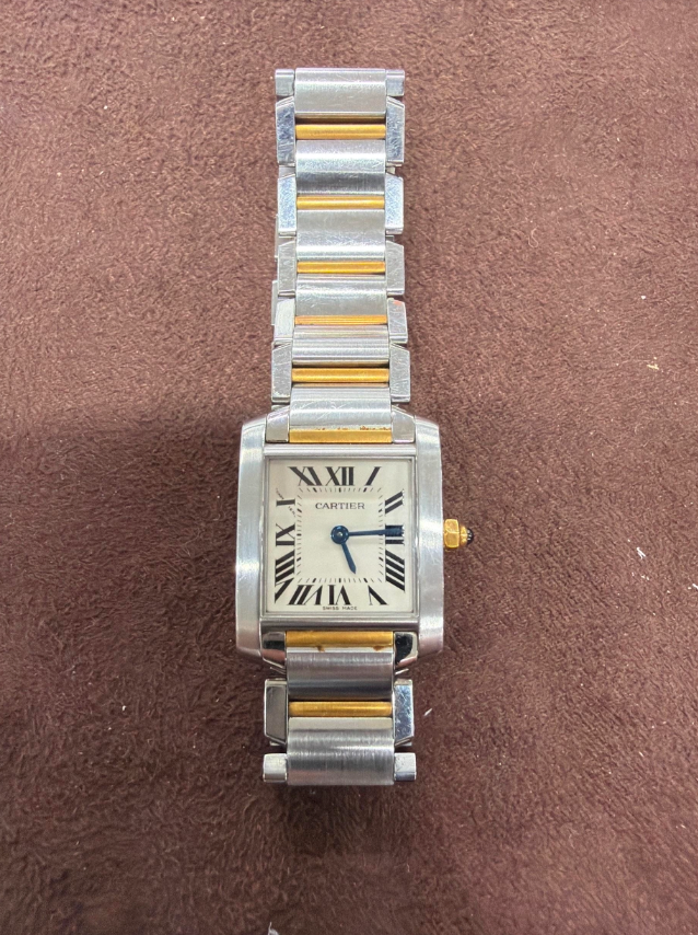 CARTIER White Face W51007Q4 Stainless Steel & Gold Watch 2700042980640