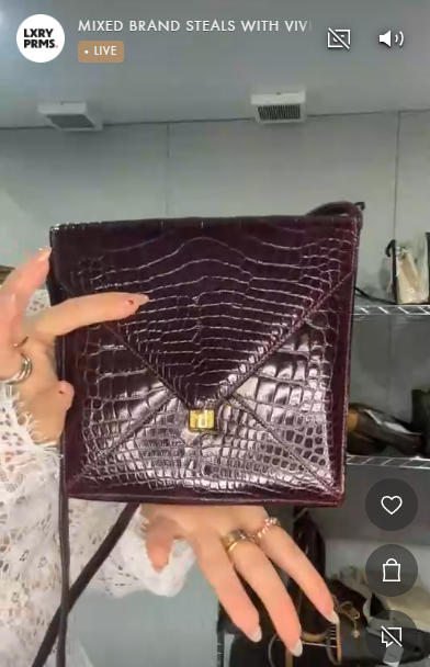 Hermes Cadena Shoulder Bag Alligator Rough H G 1B0303S5E5R