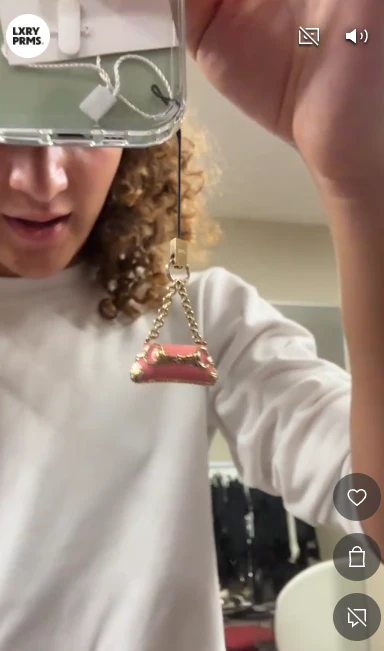 Gucci Pink Bag Phone Charm Pink