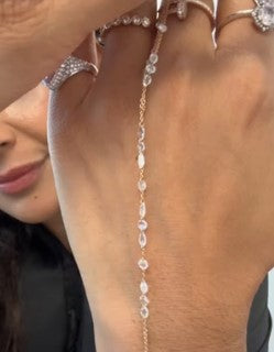 WHITE MARQUISE ROSECUT HANDCHAIN B3353 DXBS6349