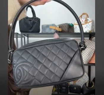 C26022815 Chanel Cambon Line Ha Black Lambskin