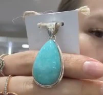 Amazonite Silver pendant DXBCS0665