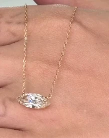 Champagne Diamond Necklace in 18K / D1.00ct P2400CH-1 JJC0352