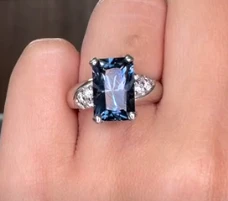 Color Change Spinel in PT900/ S4.09ct, D0.24ct CX4105 JJC0313