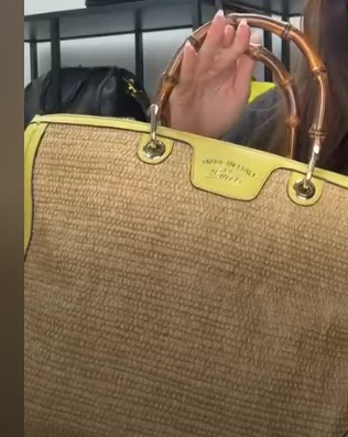 G26040858 Gucci Bamboo 2way Yellow Leather