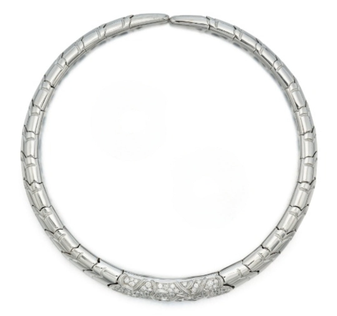 Marina B White Gold Diamond 'Onda' Choker Necklace ASC5434